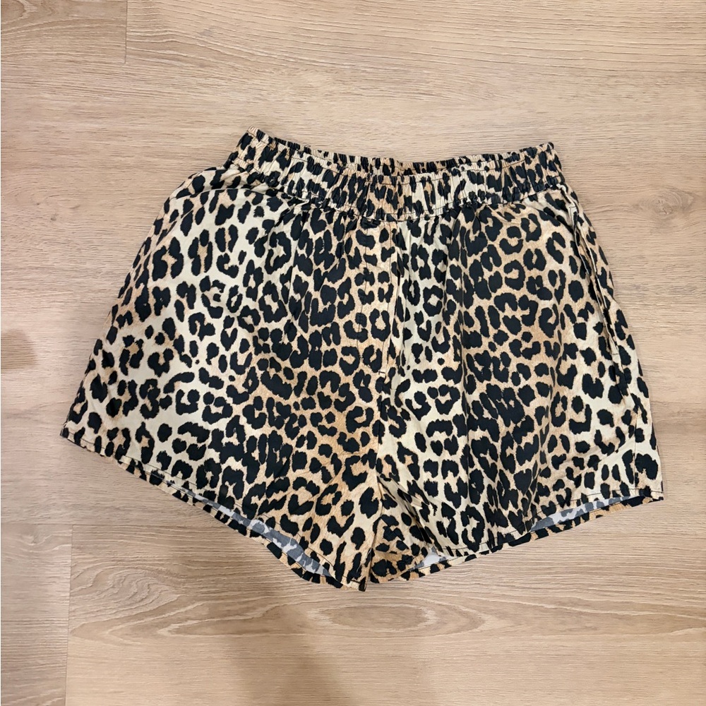 Ganni léopard Print Shorts
